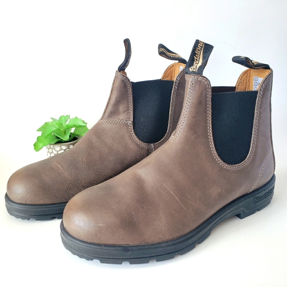 Blundstone 1469 Steel Grey Leather Chelsea Ankle Boots Size 8.5 New in Box - Picture 6 of 11